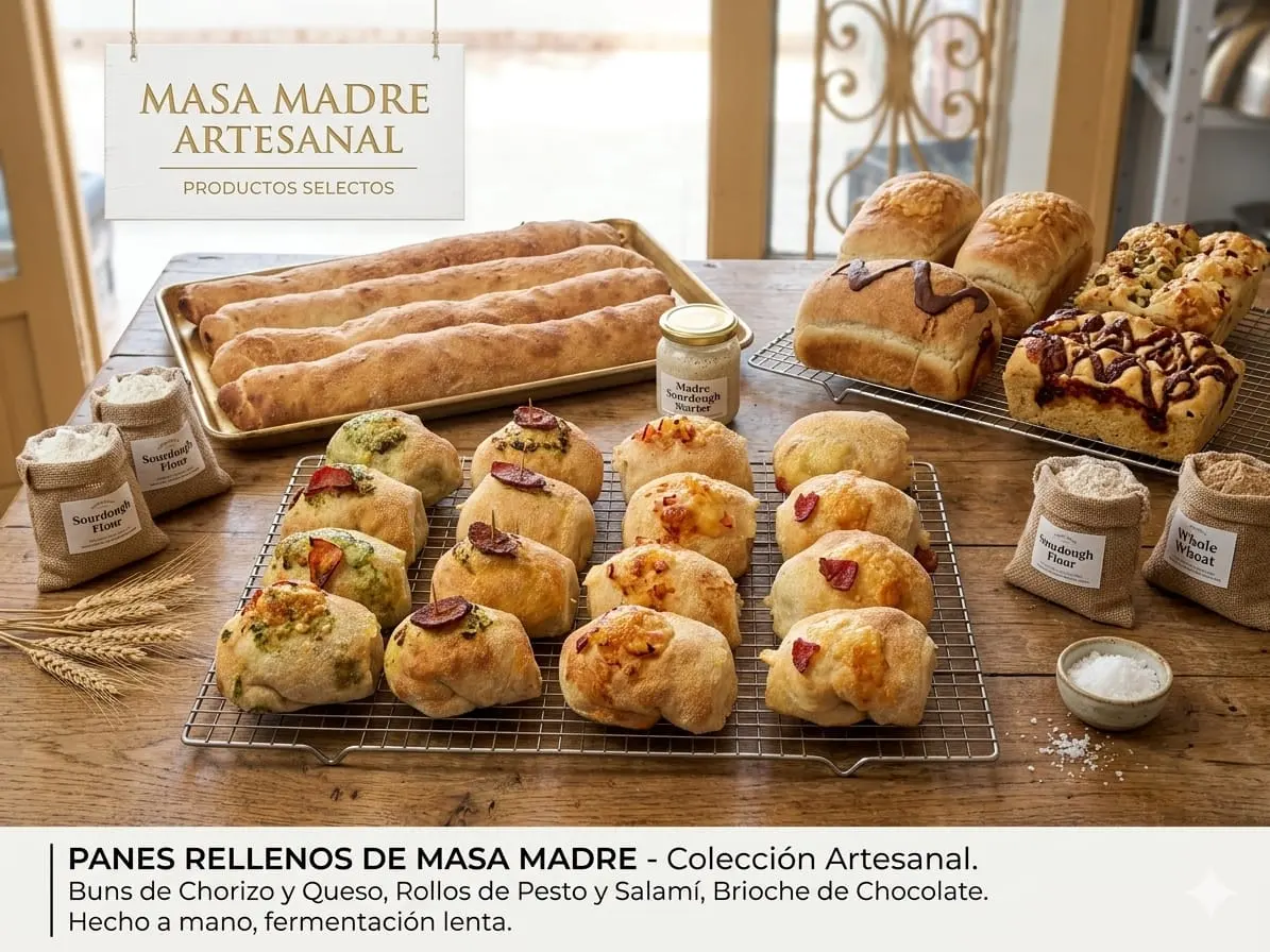 Colección de panes artesanales de masa madre SERVUS